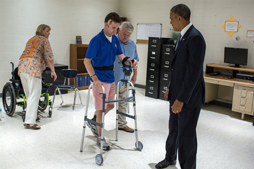 Pres. Obama and Army Ranger Cory Remsburg, SOURCE: The White House