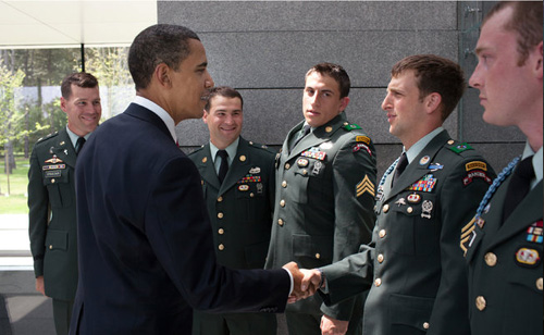 Pres. Obama and Army Ranger Cory Remsburg