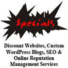Discount websites custom wordpress blogs photoshop SEO online reputation management