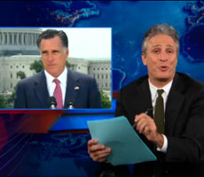 Jon Stewart slams Romney for proposing to replace ObamaCare with ObamaCare
