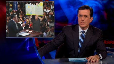 Stephen Colbert on Romney’s “Solid” Nomination Speech