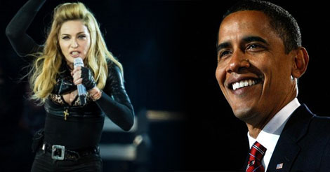Madonna endorses Obama thanks God for Michelle