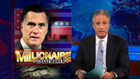 Jon Stewart: Mitt Romney the Millionaire Gaffemaker (VIDEO)