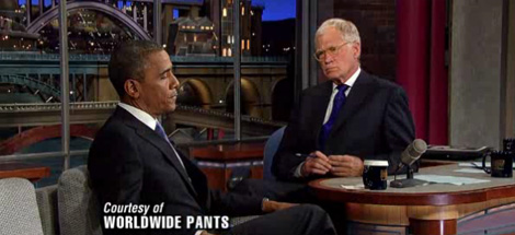 Obama slams Romney on Letterman