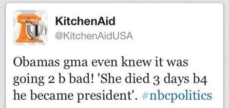 KitchenAid apologizes for attack on Obama’s dead grandma