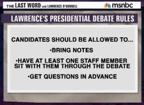 Lawrence O’Donnell shares some thoughts going into the 2nd debate