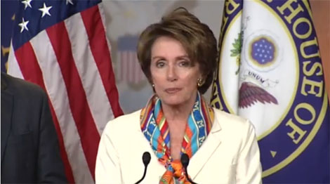 Nancy Pelosi accuses Republicans of holding the middle class hostage