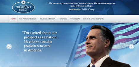 Romney’s Victory Website Discovered