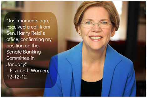 BREAKING – Elizabeth Warren Appointed To The Senate Banking Committee!