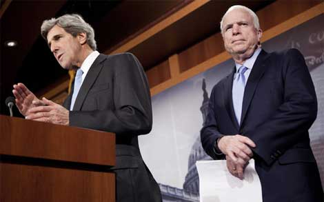 John McCain and John Kerry Trade Barbs