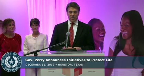 Rick Perry vows to use every legislative day fighting abortion