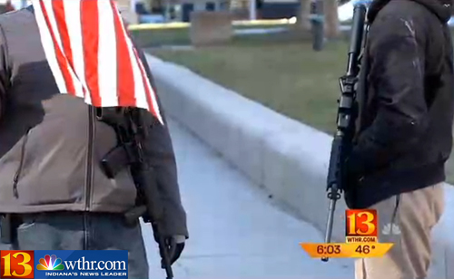 Armed Gun Rights Activists Counter-Protest Indianapolis Gun Control Rally (VIDEO)