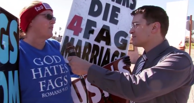 Westboro Baptist Church Gets Really Pissed Off by Brick Stone – VIDEO