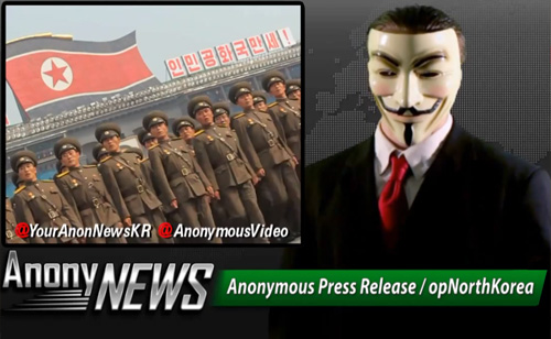 Anonymous Threatens North Korea With Cyber War – Hacks Multiple Websites and Databases (VIDEO)