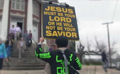 Young Boy Protests Gay Marriage On Easter Sunday (VIDEO)