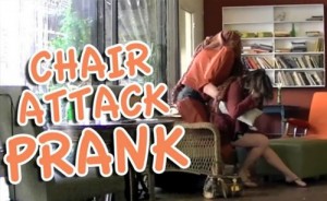Human Chair Attack Prank