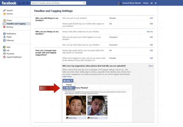 Facebook's Facial Recognition Feature 
