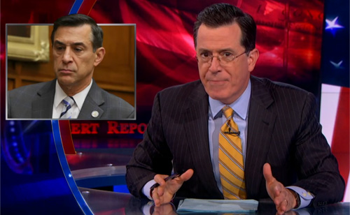 Colbert mocks Issa