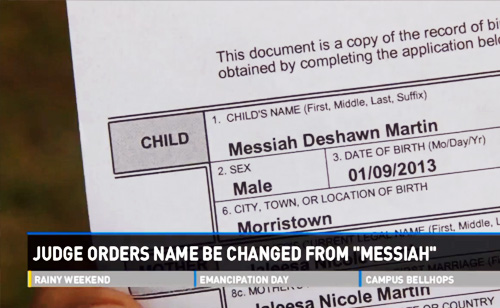 Judge Orders Child’s Name Changed from ‘Messiah’ (VIDEO)