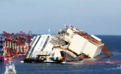 Watch full rotation of Costa Concordia in 30 seconds