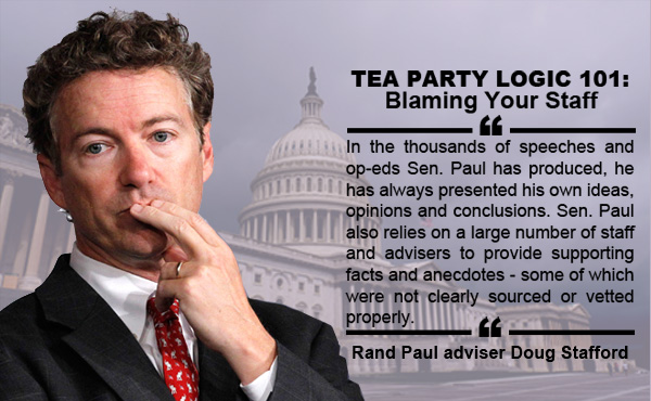 Taking Personal Responsibility By Blaming Your Staff 101, by Rand Paul