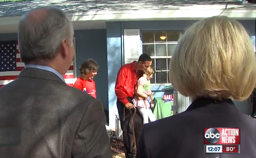 Disabled Veteran With 3 Daughters Receives 4-BR Home For Veterans Day