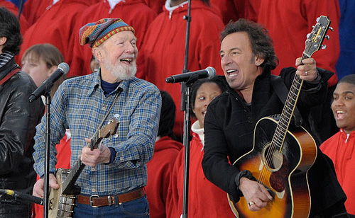 Here's Pete Seeger Doing What He Does Best...With Bruce Springsteen