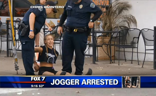 Jogger-Arrested