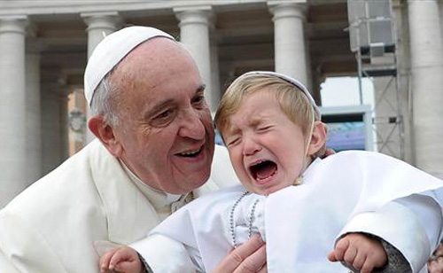 Watch Pope Francis Meet His 'Mini-Me'