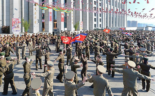 Soldiers Dance In The Streets As Kim Jong Un Wins 100% of Votes