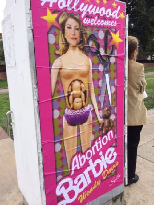 Wendy Davis Greeted With ‘Abortion Barbie’ Posters At L.A. Fundraiser