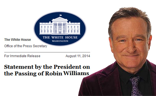 President Obama On The Passing Of Robin Williams – #RIPRobinWilliams