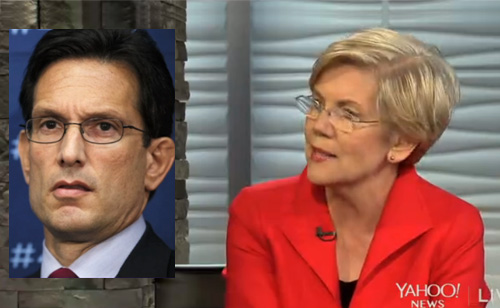 Elizabeth Warren Slams Eric Cantor For ‘Hitting Revolving Door At A Speed That Would Blind You’ – VIDEO