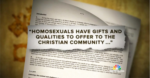 Vatican Proposes Dramatic Shift Towards Gays And Divorce (VIDEO)