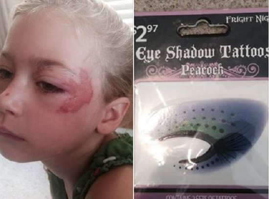 7-Year-Old Girl Burned By Temporary Halloween Tattoos Sold At Walmart  (VIDEO)
