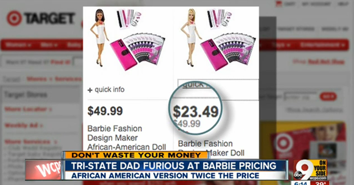 Black Barbie Dolls Priced Higher Than White Versions At Walmart And Target – VIDEO