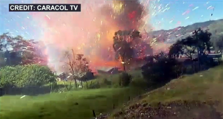 Cameraman Blown Off His Feet Shooting Dramatic Footage Of Fireworks Factory Explosion – VIDEO