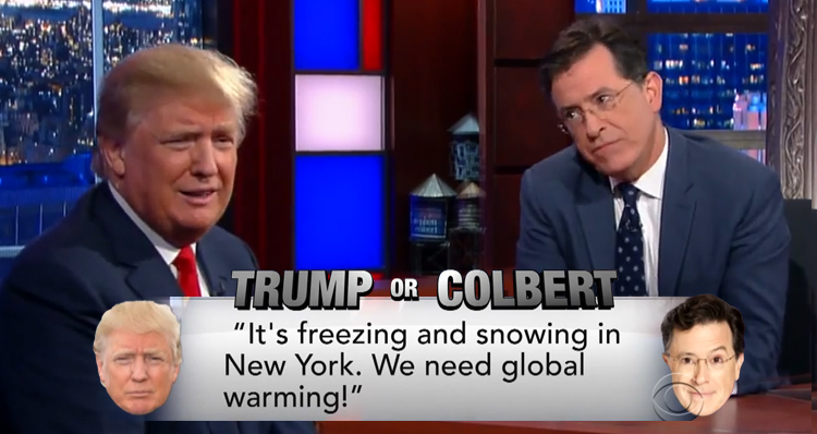 ’10 Billion Dollar Mouth’ Plays Colbert Or Trump (Video)