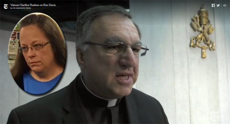 Vatican Confirms: Pope Francis’ Meeting Wasn’t An Endorsement Of Kim Davis’ Views (Video)