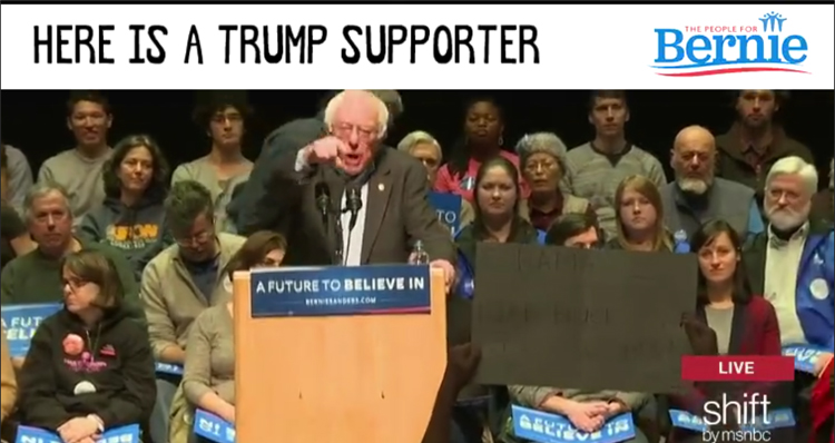 Watch Bernie Sanders Take On A Trump Supporter
