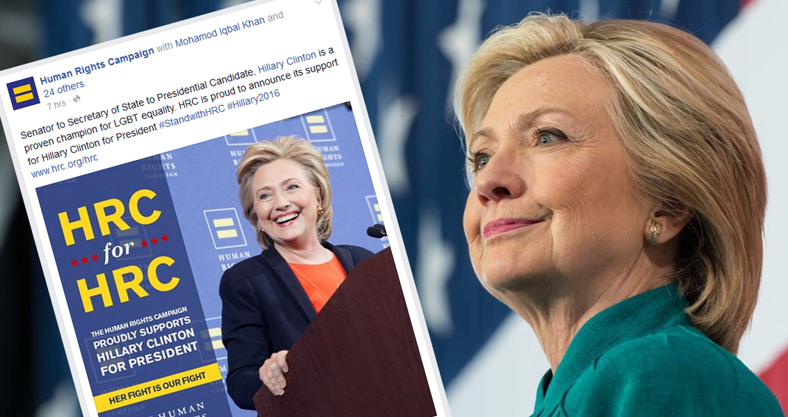 Human Rights Campaign Faces Massive Online Backlash For Clinton Endorsement