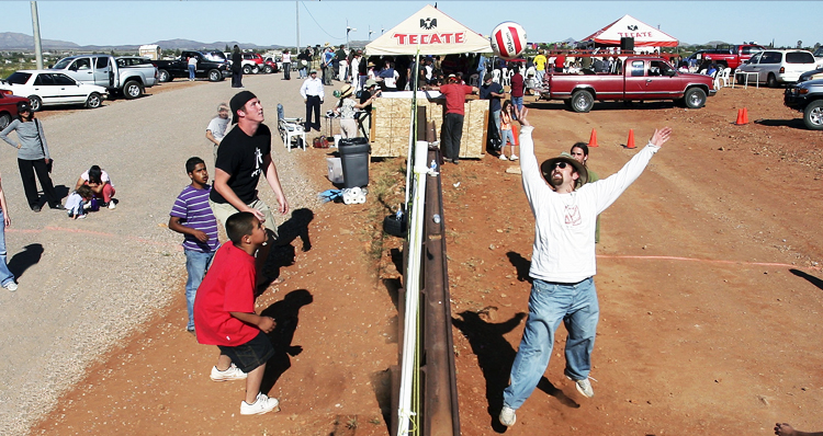 Locals Use The US-Mexico Border Fence As A Giant Volleyball Net