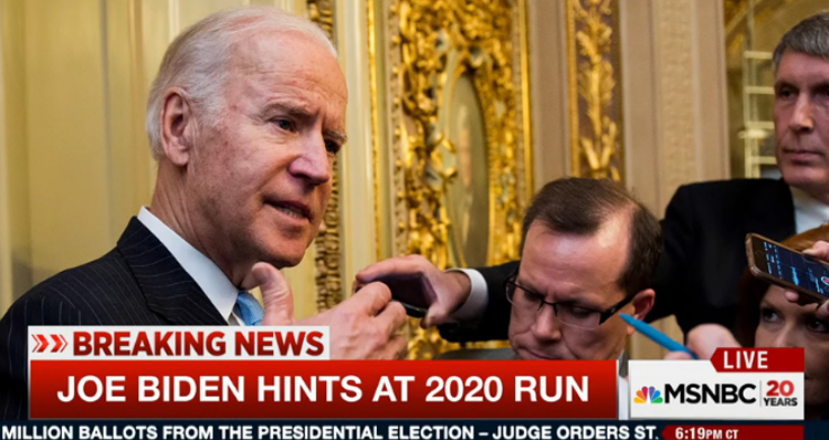 Joe Biden Tells Reporters: ‘I Am Going To Run in 2020’ – Video