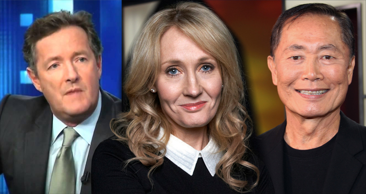 Fiery Twitter War Breaks Out Between JK Rowling, George Takei And Piers Morgan