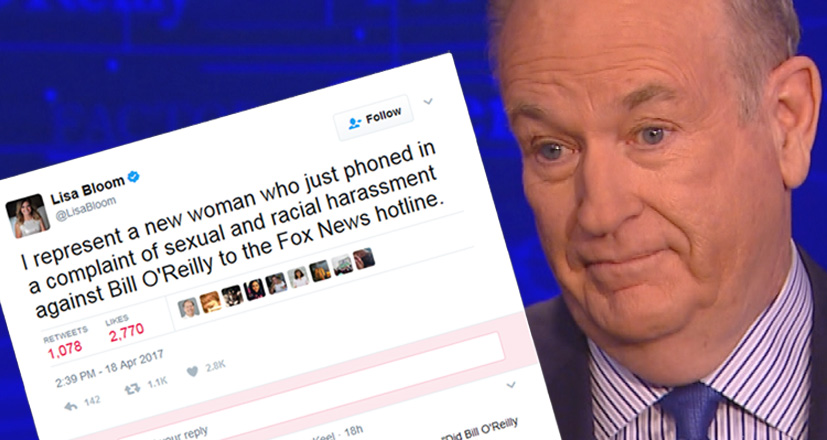 New Bill O’Reilly Accuser, He Called Me ‘Hot Chocolate’ Grunted ‘Like A Wild Boar’