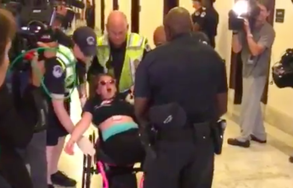 Wheelchair Bound Trumpcare Protesters Dragged From McConnell’s Office By Capitol Police