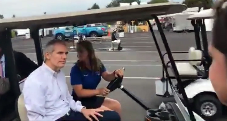 Caught On Video: Republican Senator Flees Woman’s Questions – In A Golf Cart