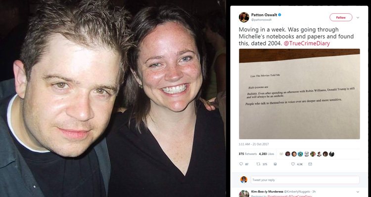 Patton Oswalt Posts Note His Late Wife Wrote About Trump In 2004 – And Wow, Did She Get It Right