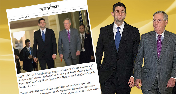 The New Yorker Trolls ‘Medical Mysteries’ Paul Ryan And Mitch McConnell