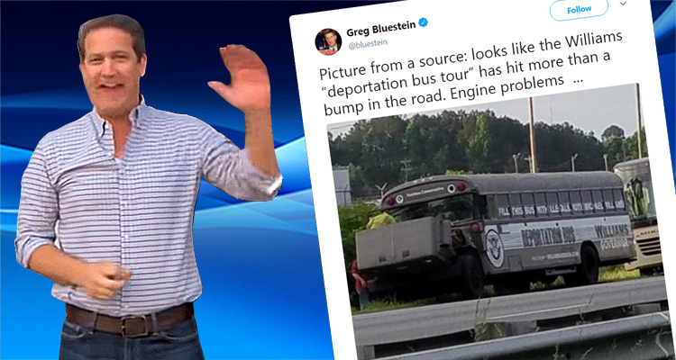 Crazed Conservative’s Bus Breaks Down During His ‘Deportation Bus Tour’ Attacking Undocumented Immigrants